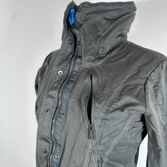 Kuhl Women's Sz XS Projekt Jacket Full Zip Hooded Dynawax Water Resistant Gray - Picture 8 of 14